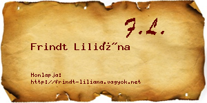 Frindt Liliána névjegykártya